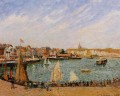 afternoon sun the inner harbor dieppe 1902 Camille Pissarro